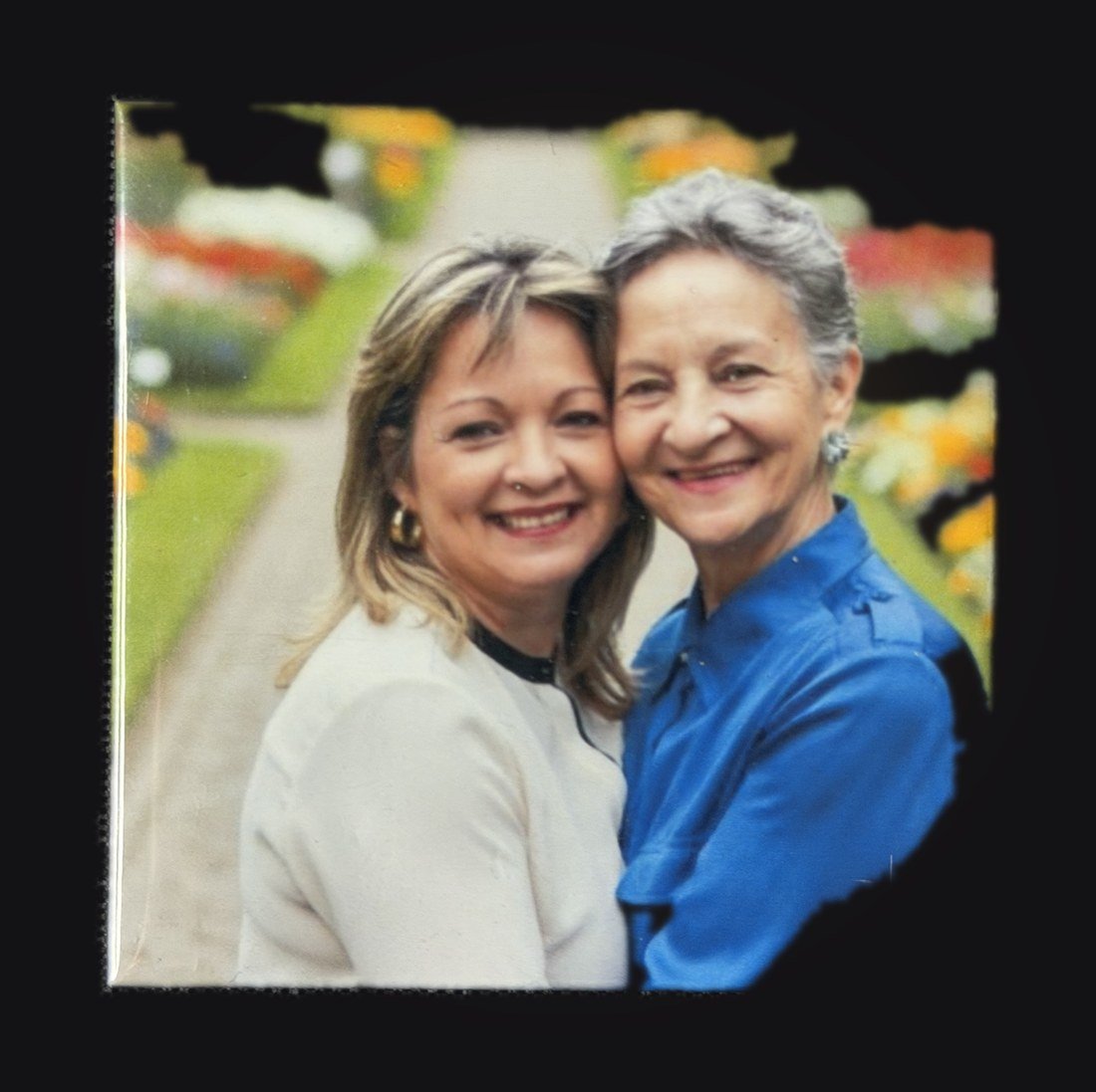 Custom photo magnet of a mother and daughter smiling together